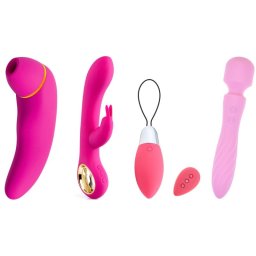 Hugbox Kit De Juguetes Eróticos Succionador De Clítoris/Vibrador Conejito/Huevo Vibrador/Vibrador Wand
