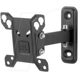 ONE FOR ALL OFA WM2141 - Montaje en pared de TV 13 - 27'', 90° giratorio, negro