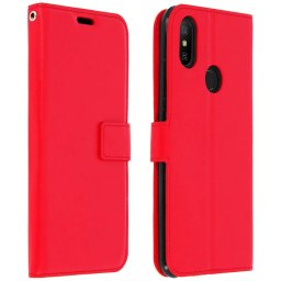 Avizar Funda Cartera Vintage Roja para Xiaomi Mi A2