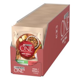 Purina ONE Mini Active vacuno y zanahorias - 26 x 85 g