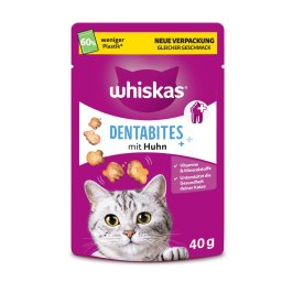 Whiskas snacks para gatos - Pack Ahorro - Dentabites con pollo (8 x 40 g)