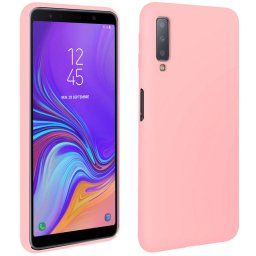 Avizar Funda Soft Touch Rígida Rosa para Samsung Galaxy A7 2018