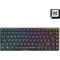 SHARKOON SHARK SGK50S3SR - Teclado para juegos, USB, RGB, Gateron Red, Hot Swap