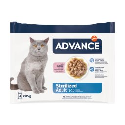 Advance Feline Sterilized con pavo comida húmeda para gatos - Pack % - 52 x 85 g