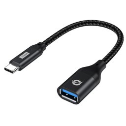 Conceptronic ABBY18B Adaptador OTG USB-C a USB-A 3.2 Gen 2 10Gbps Negro