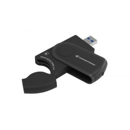 Conceptronic BIAN04B Lector de tarjetas 4 En 1 USB 3.0 Para SD x 2/ TF/MicroSD x 2/USH-I