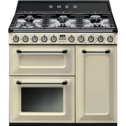 Smeg Victoria TR93P Cocina de Gas 6 Zonas + 3 Hornos Crema