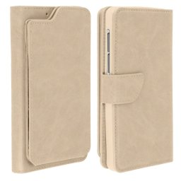 Avizar Funda Cartera Beige para Smartphones de 5.5" a 6