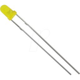 HUIYUAN OPTO-ELECTRONIC 3004Y1D-EHB-A - LED 3mm, con cable, amarillo, 150 mcd, 60°