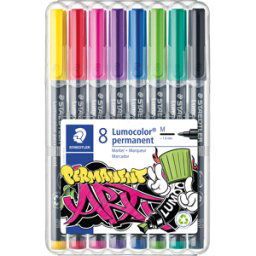 STAEDTLER 317W81 - Pluma universal permanente M, set, 8 colores