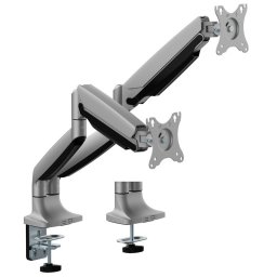 Ewent EW1528 Soporte de Escritorio para Doble Monitor hasta 35" VESA 100x100 Máx. 20Kg Plata