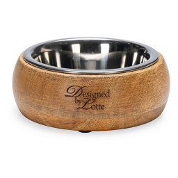 Comedero de madera y acero Designed by Lotte para perros - 350 ml, Diám. 13,5 cm