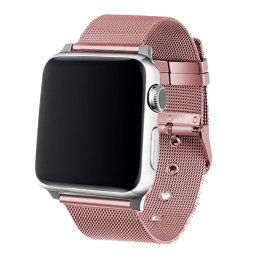 Cool Correa Metal Rosa para Apple Watch 42/44/45mm Series 1/2/3/4/5/6/7/SE