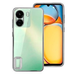 Cool Funda Bumper con Borde Metalizado Plata para Xiaomi Redmi 13C/13C 5G/POCO C65