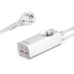 Cool Cargador Universal Multipuerto 65W Regleta 5 Puertos Blanco