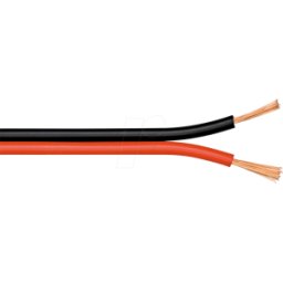 GOOBAY 15083 - Cable de altavoz 2x0,75mm² , CU 100 m rojo/negro
