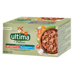 Ultima Nature paté para gatos 40 x 85 g - Salmón y pescado de mar