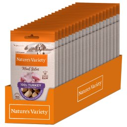 Nature's Variety Meat Bites snack liofilizado para perros - Pavo (20 x 20 g)