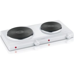 Severin DK 1042 Hornillo de Mesa 2 Fuegos 2500W Blanco