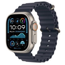 Apple Watch Ultra 2 GPS + Cellular 49mm Caja Natural Titanio con Correa Ocean Band Azul Marino