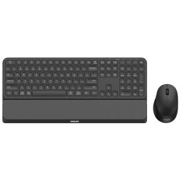 Philips SPT6607B/16 Combo Teclado y Ratón 3200 DPI Inalámbricos Bluetooth Negros