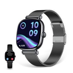 Ksix Smartwatch Iria AMOLED 1.7 2 Correas Metal y Silicona Modo Deporte y Salud Negro
