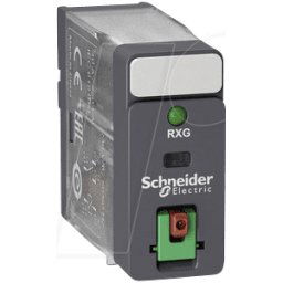 SCHNEIDER ELECTRIC RXG12P7 - Relé de interfaz con led, 1 contactos de cambio, 230 V, 10 A..