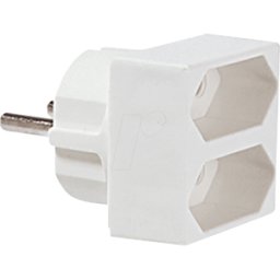 BACHMANN BACH 921.271 - Enchufe doble, 1x enchufe, 2x enchufe