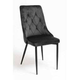 RegalosMiguel Silla Dolphin Black Terciopelo - Negro