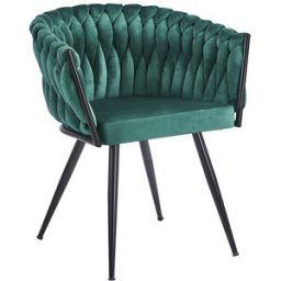 RegalosMiguel Silla Widny Black Terciopelo - Verde