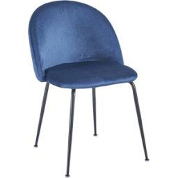 RegalosMiguel Pack 2 Sillas Black Dalnia Terciopelo - Azul