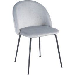 RegalosMiguel Pack 2 Sillas Black Dalnia Terciopelo - Gris claro