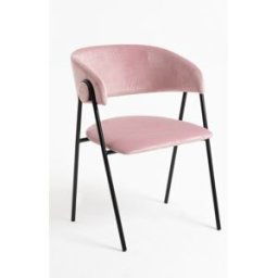 RegalosMiguel Silla Mihu Black Terciopelo - Rosa