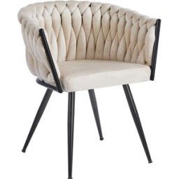 RegalosMiguel Silla Widny Black Terciopelo - Beige