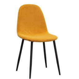 RegalosMiguel Silla Teok Black Terciopelo - Amarillo