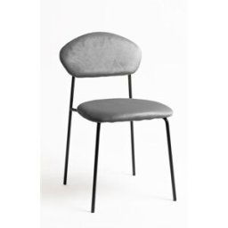 RegalosMiguel Silla Rinos Black Terciopelo - Gris