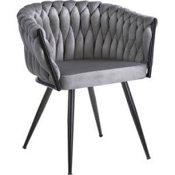 RegalosMiguel Silla Widny Black Terciopelo - Gris oscuro