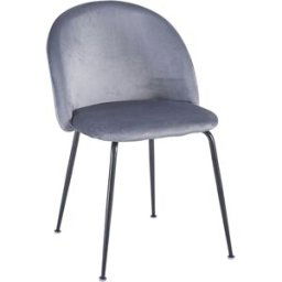 RegalosMiguel Silla Black Dalnia Terciopelo - Gris oscuro