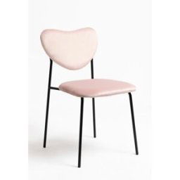 RegalosMiguel Silla Cora Black Terciopelo - Rosa