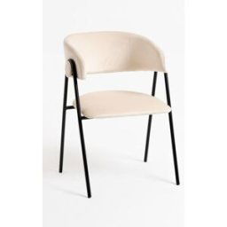 RegalosMiguel Silla Mihu Black Terciopelo - Beige