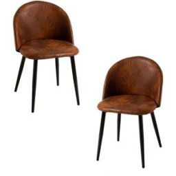 RegalosMiguel Pack 2 Sillas Black Vint Polipiel