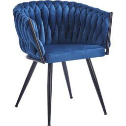 RegalosMiguel Silla Widny Black Terciopelo - Azul