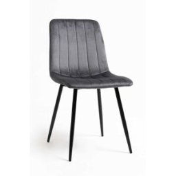 RegalosMiguel Silla Miller Black Terciopelo - Gris