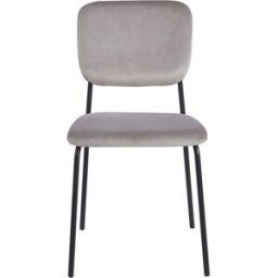 RegalosMiguel Silla Selin Black Terciopelo - Gris