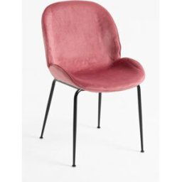 RegalosMiguel Silla Bille Black Terciopelo - Rosa
