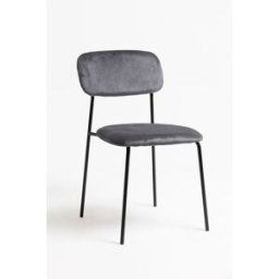 RegalosMiguel Silla Vius Black Terciopelo - Gris