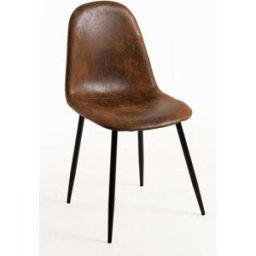 RegalosMiguel Silla Black Teok Polipiel Vintage