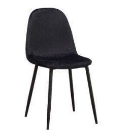 RegalosMiguel Silla Teok Black Terciopelo - Negro