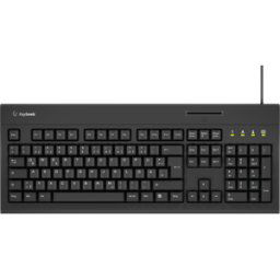 KEYSONIC 61082 - Teclado, USB, con lector de tarjetas inteligentes, negro