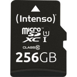 INTENSO 3423492 - Tarjeta de memoria microSDXC de 256GB, Intensiso Class 10, UHS-1
